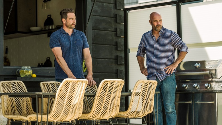 Scott McGillvary and Bryan Beaumler standing on patio