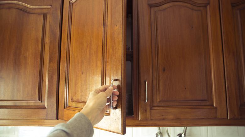 outdated wood cabinets