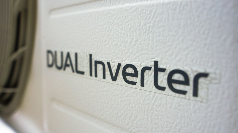 dual inverter label on machine