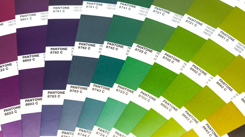 Pantone color palette swatches