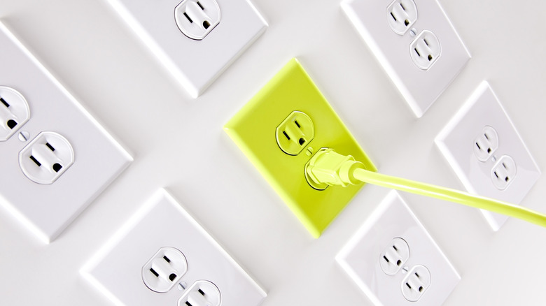 Green electrical outlet and cover