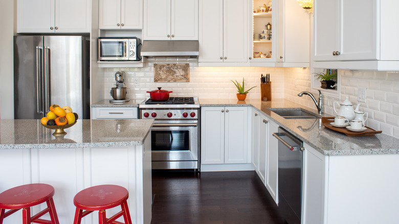 Painted granite countertop