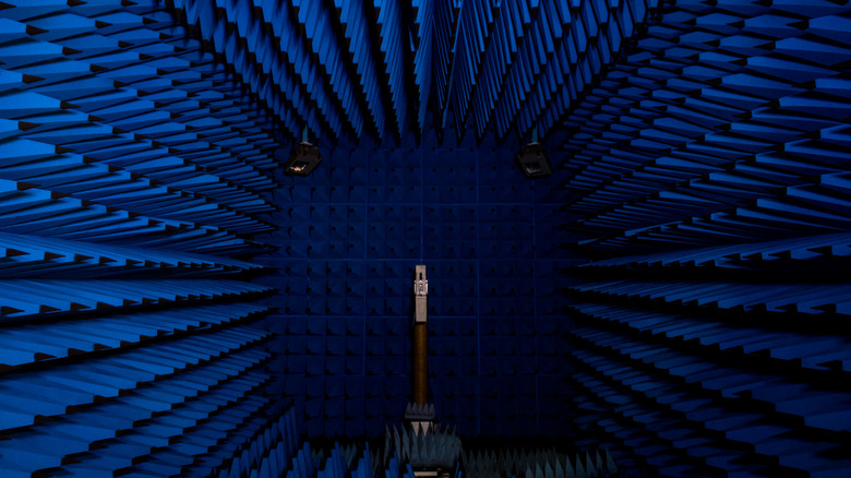 Anechoic chamber for testing audio at a university