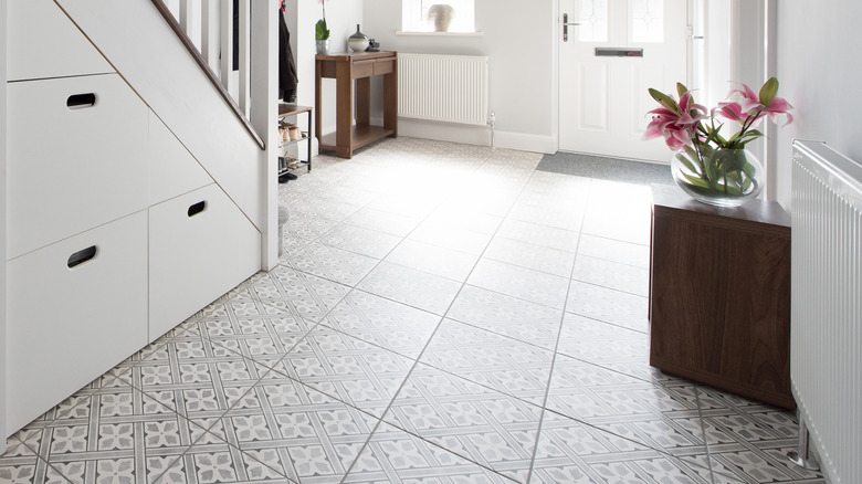 Tile flooring in house