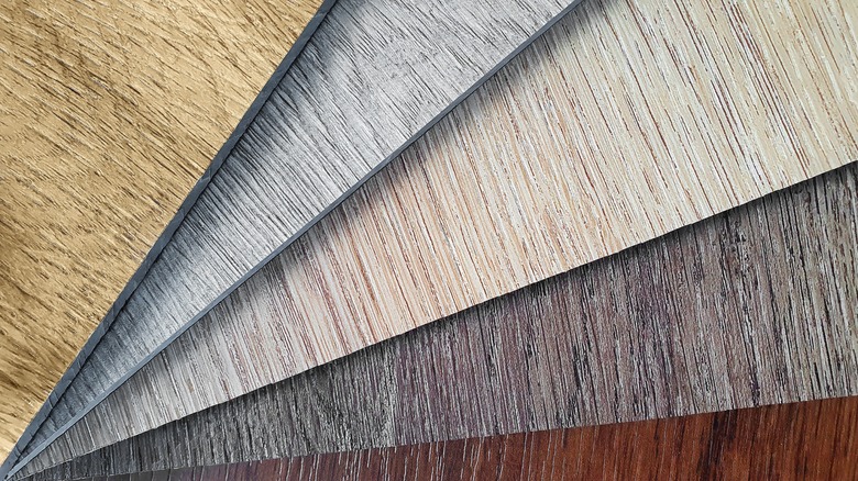 multiple colors of vinyl plank flooring
