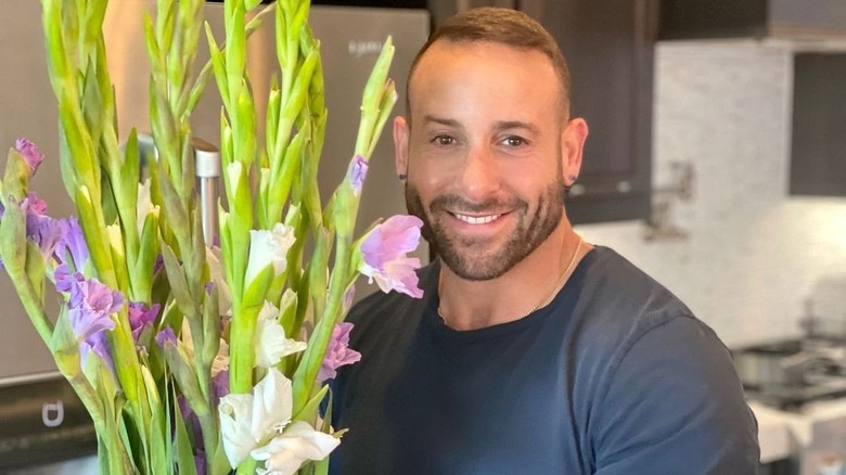 Carmine Sabatella with flowers