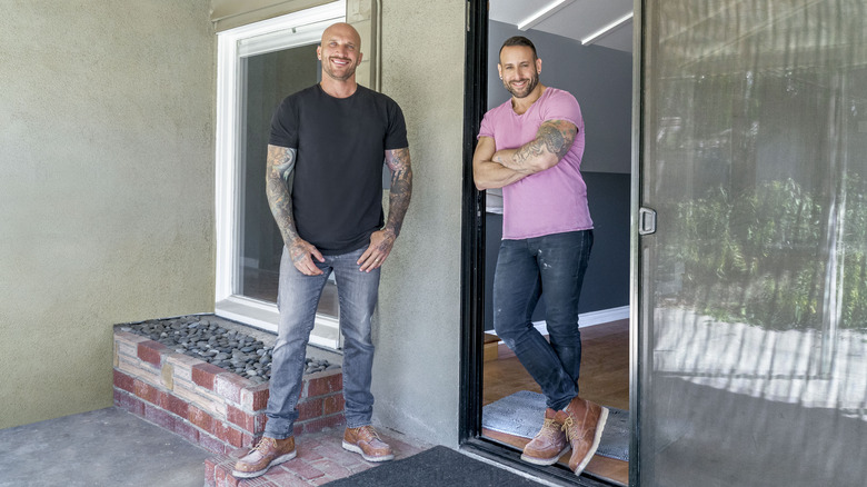  Mike Pyle and Carmine Sabatella standing by door