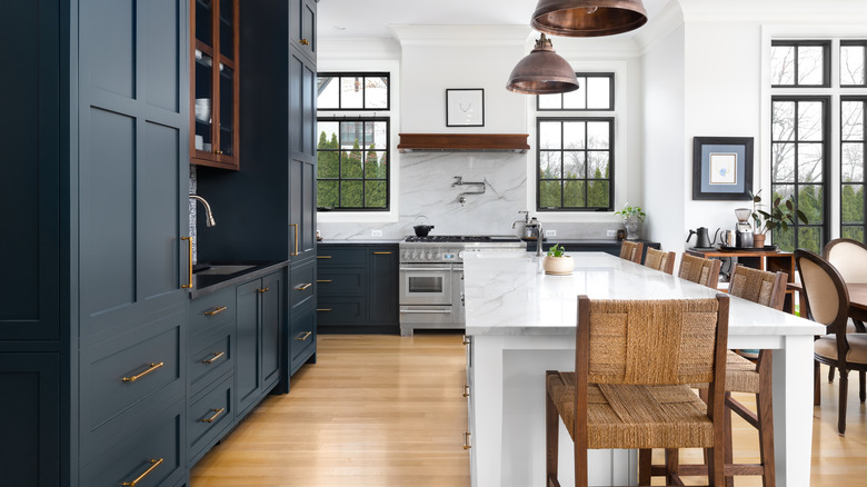 kitchen with hardwood floors