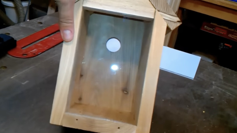 Birdhouse with spy window