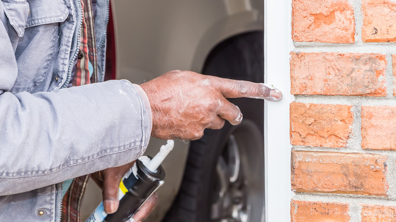 caulking outside home