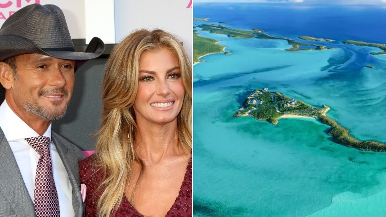 Faith Hill and Tim McGraw; island