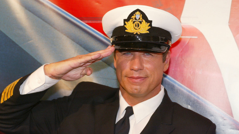 John Travolta in pilot's uniform