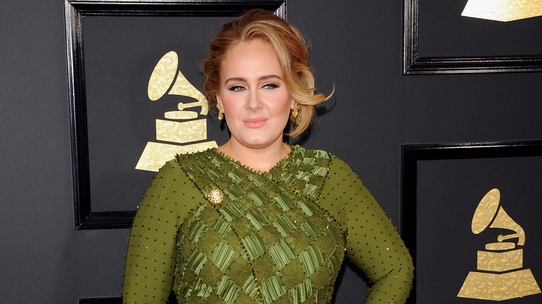 Adele wearing green