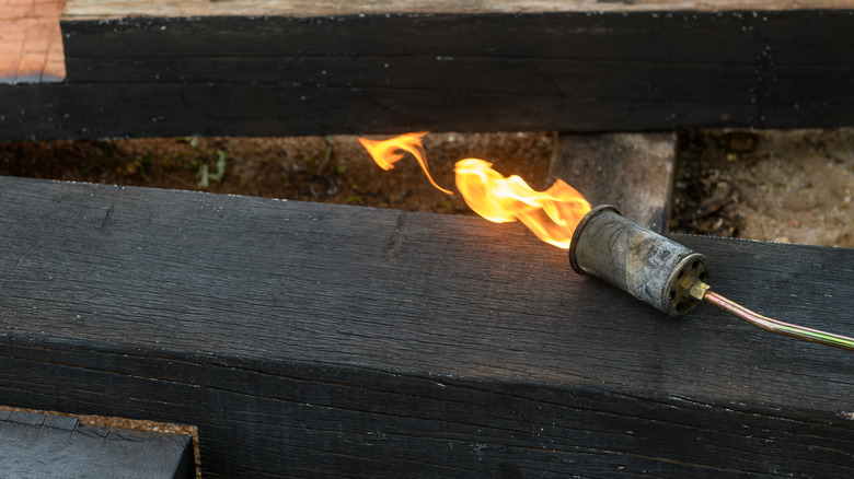 Creating shou sugi ban finish