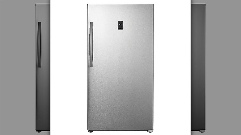 Upright freezer with temperature control