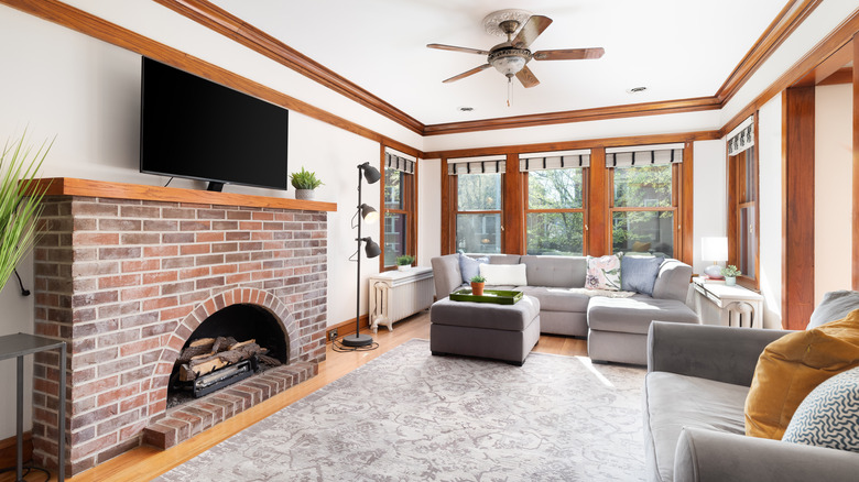 Renovated Chicago bungalow living room