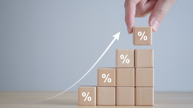 stacked percentage blocks rising 