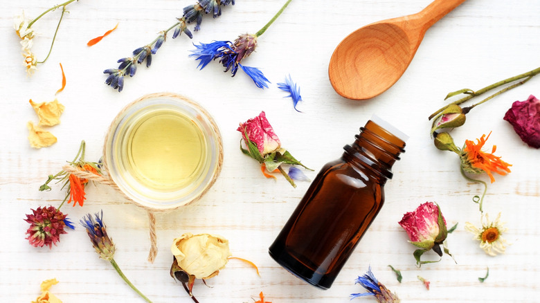 scented flowers and herb