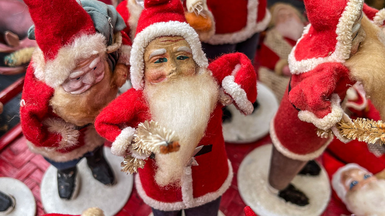 Vintage and antique Santas