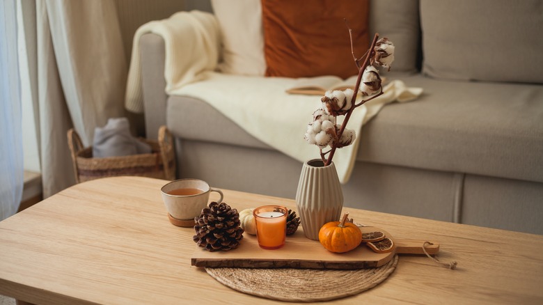 Cute autumn coffee table