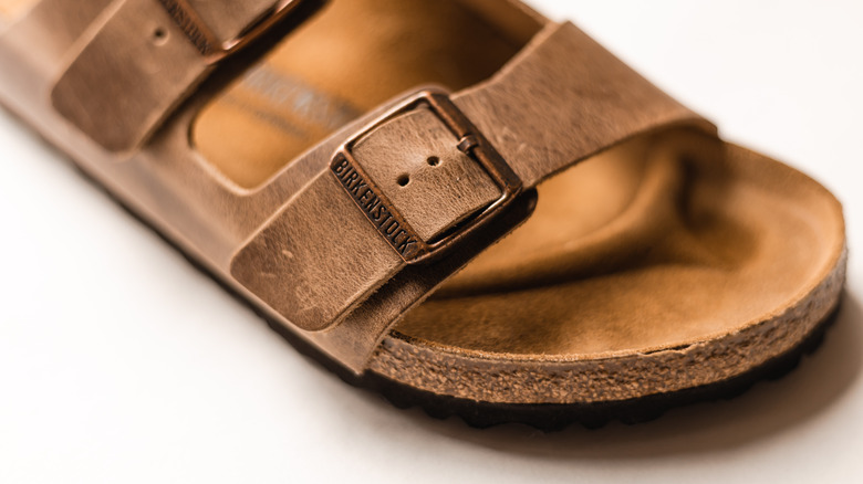 brown Birkenstocks cork soles