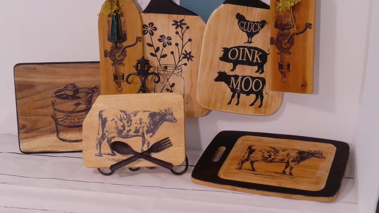 stenciled cutting boards