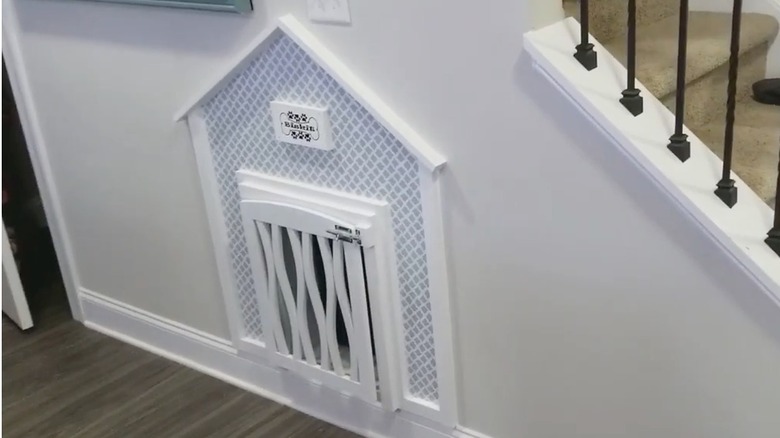 Dog house under the stairs