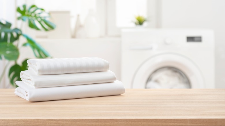 table in laundry room