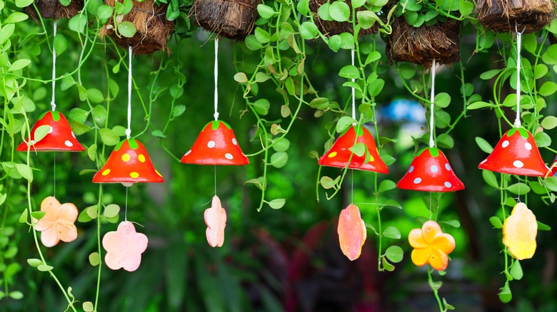strawberry painted wind chimes