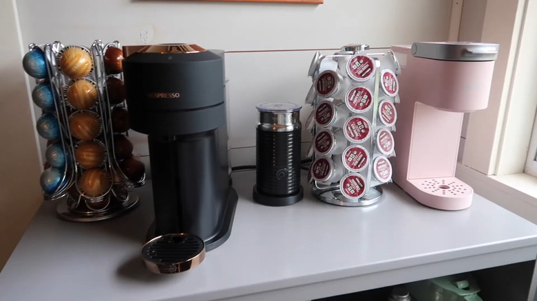 changing table turned into coffee bar