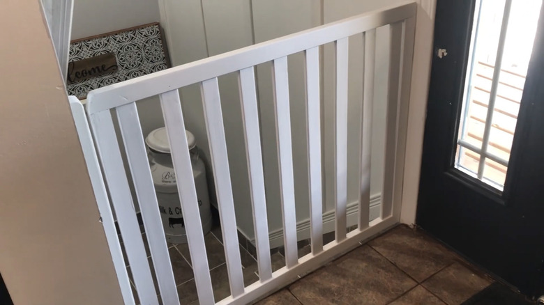 Child safety gate from crib