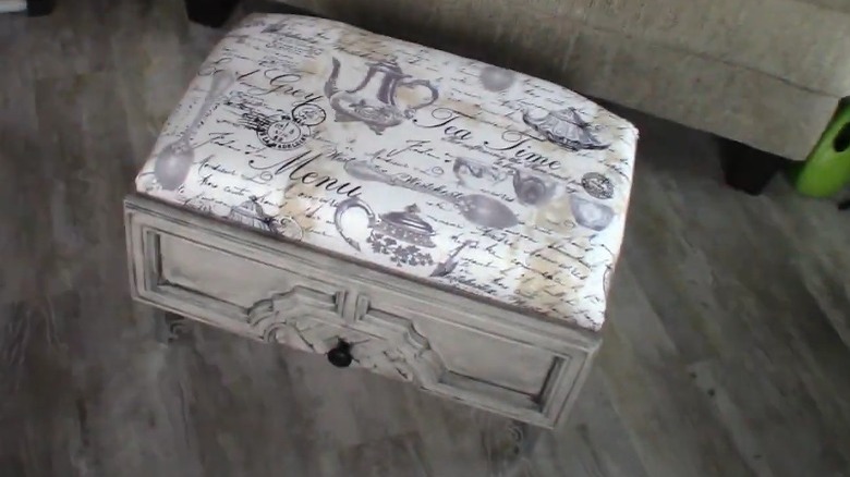 ottoman made from dresser drawer