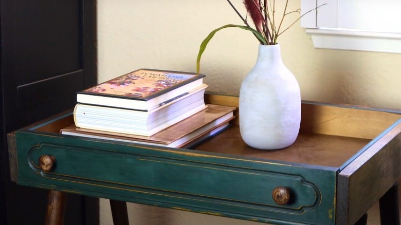 end table made from drawer