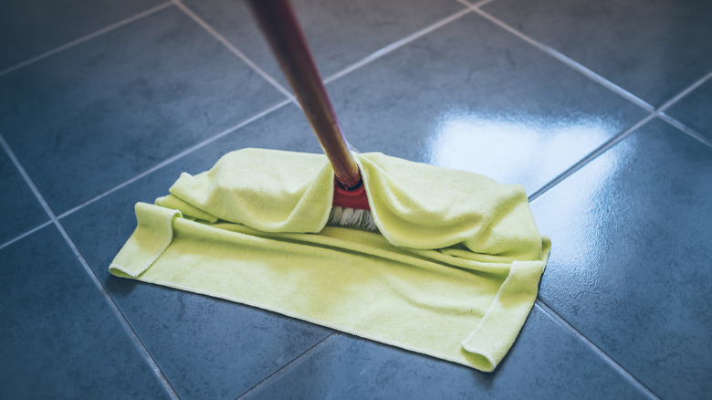 broom wrapped with cloth