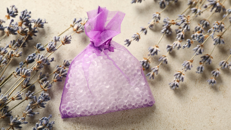 scented beads sachet with lavender