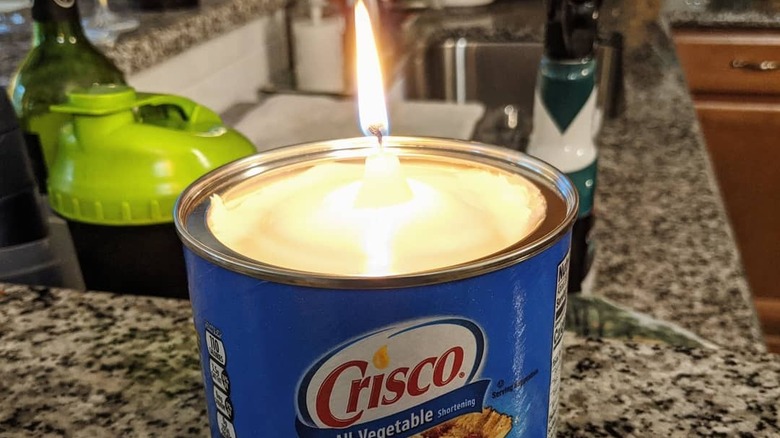 Crisco candle