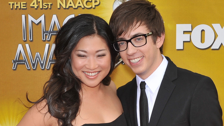 Kevin McHale and Jenna Ushkowitz at an award show