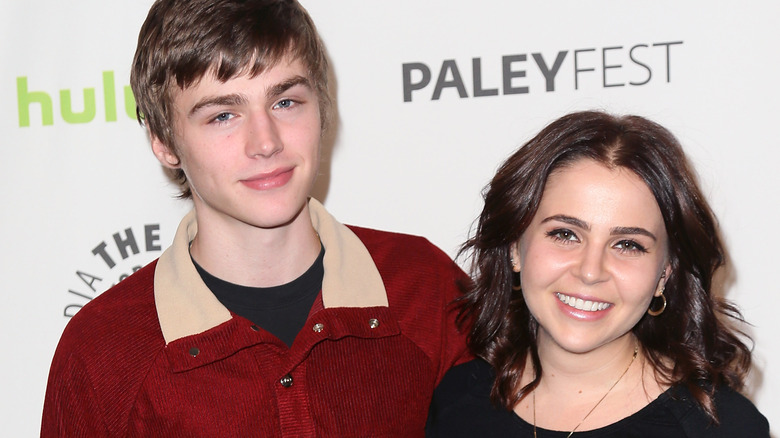 Mae Whitman and Miles Heizer on the red carpet