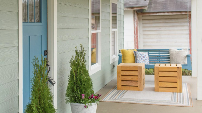 colorful front porch