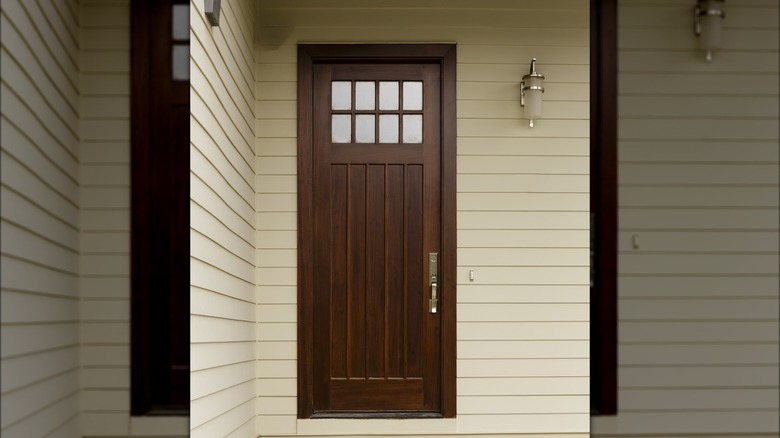 brown wood front door