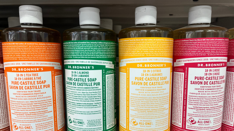 4 bottles of Dr. Bronners liquid soap