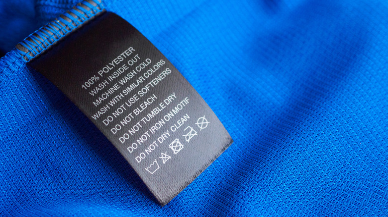 Polyester clothing tag