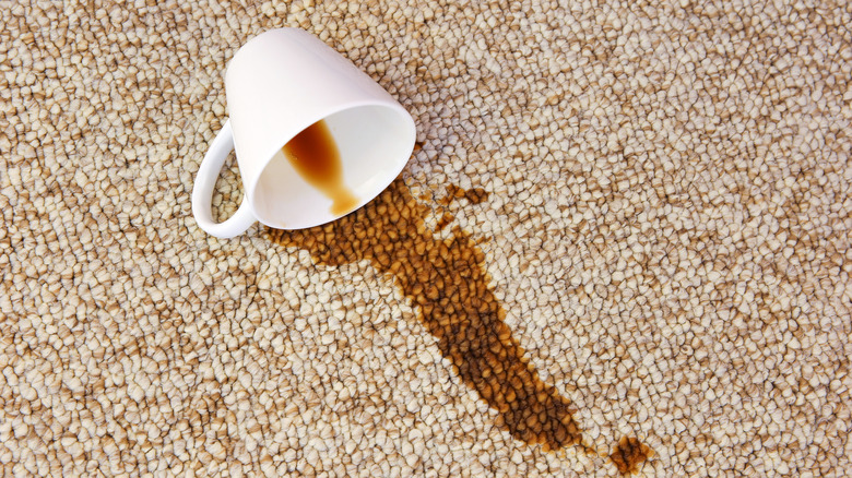 Coffee-stained rug