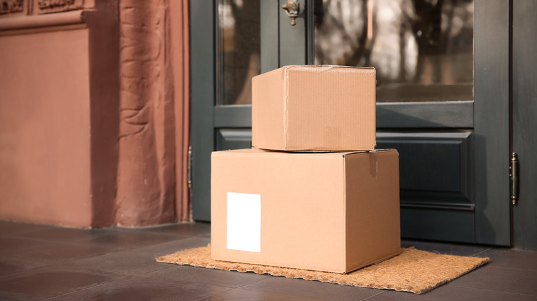 packages on front porch