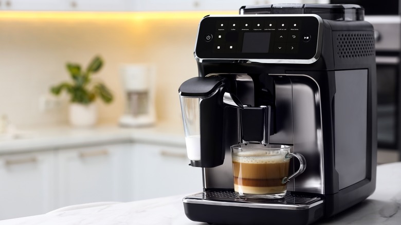 Coffee maker on countertop