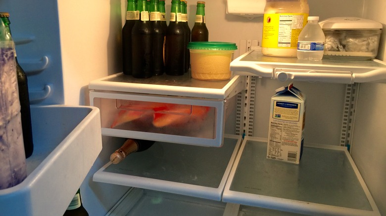 full fridge shelves