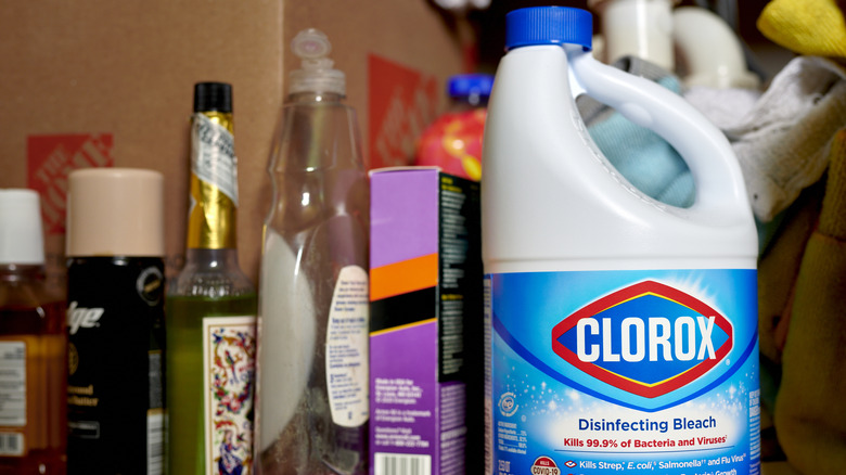 harsh chemicals under sink