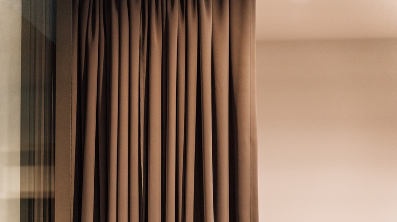 brown curtain