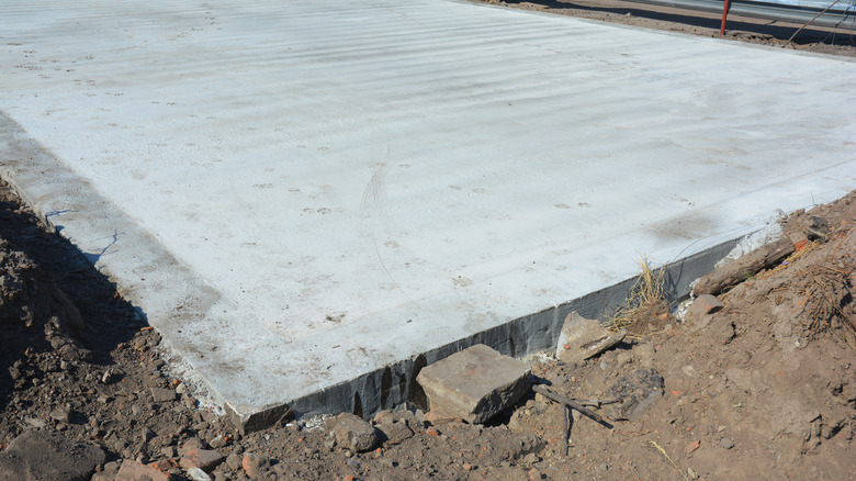 Concrete slab foundation