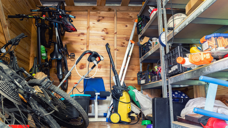 Clutter in a shed